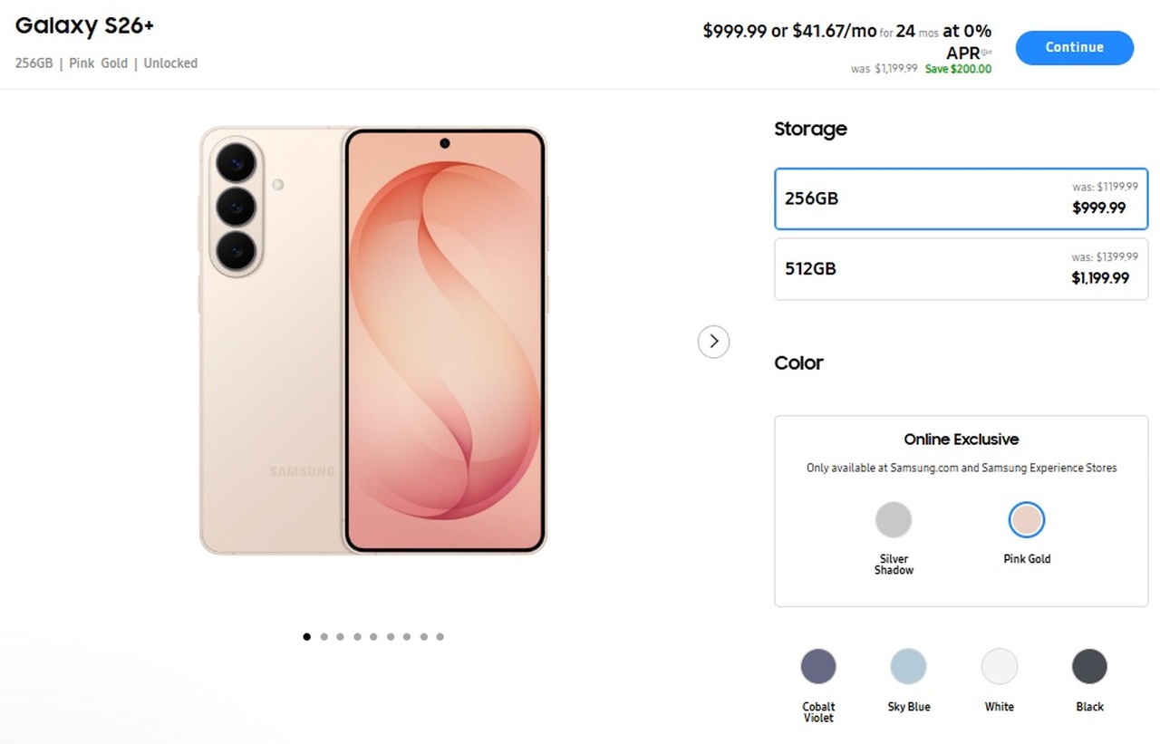 Galaxy S26 Plus подешевел на $200 без повода