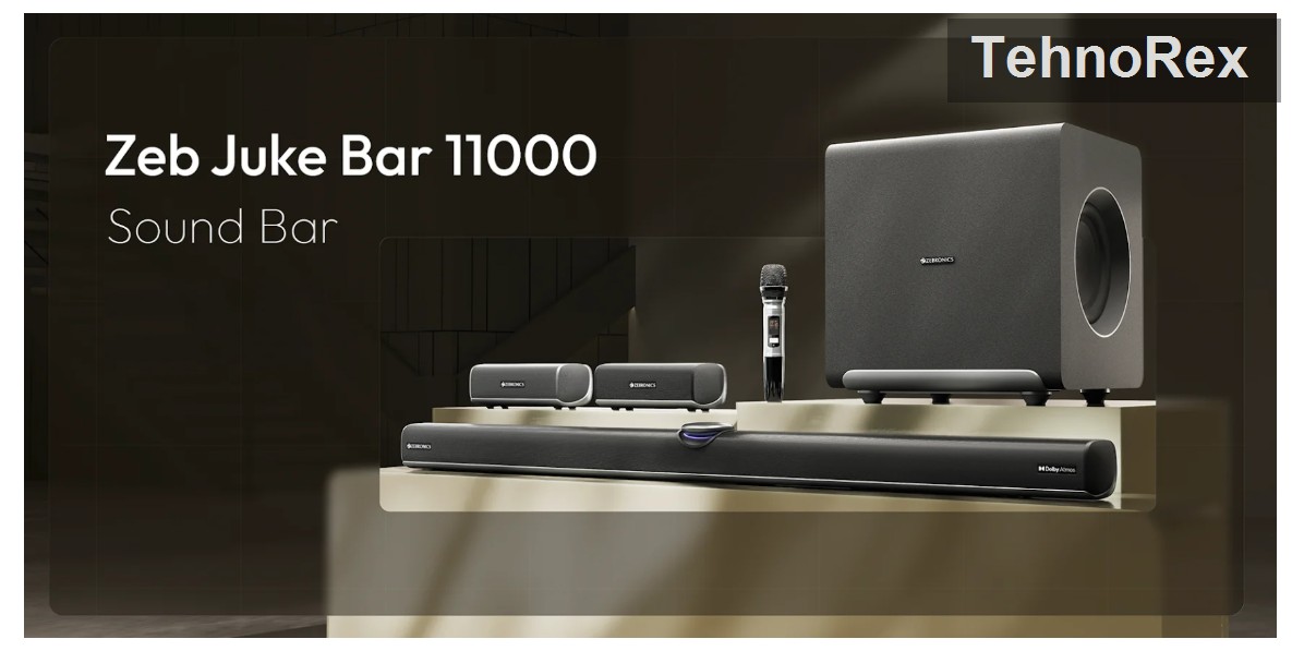 Zebronics Juke Bar 11000: саундбар 11.2.4 с двумя сабвуферами и мощностью 1 610 Вт