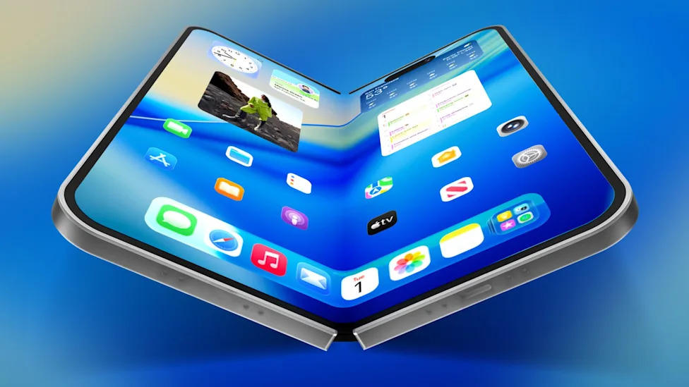 Концепт складного iPhone Ultra раскрытый экран