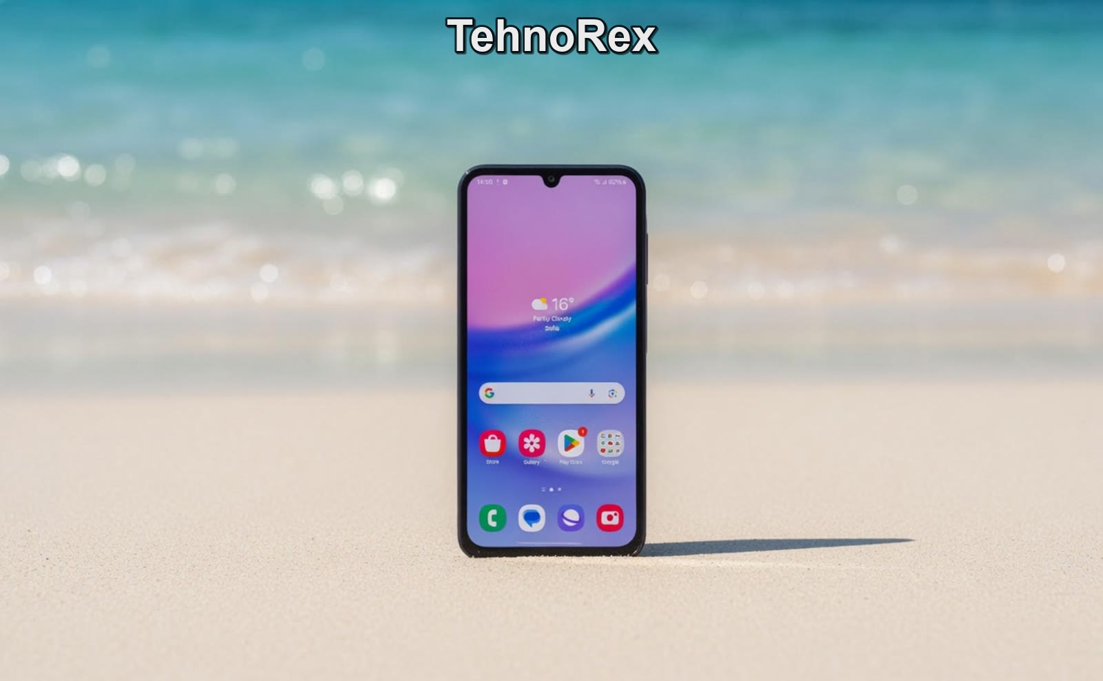 Samsung Galaxy A15 с включённым экраном