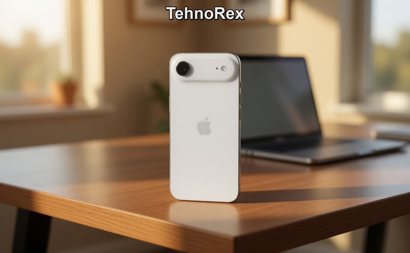 iPhone Air в руке, вид на заднюю панель