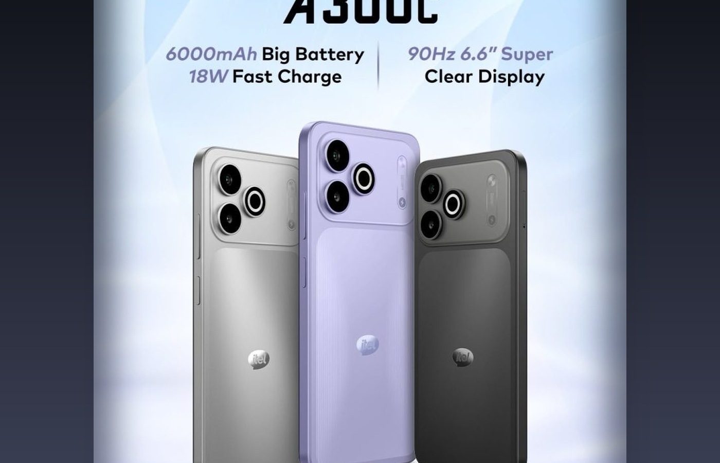 itel A300C в трёх расцветках