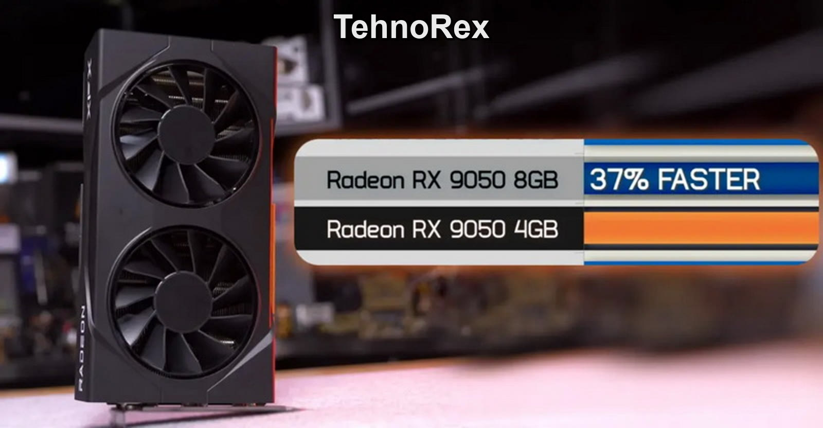 RX 9050 с 4 ГБ в среднем на 37% медленнее 8 ГБ. Это OEM, не витрина