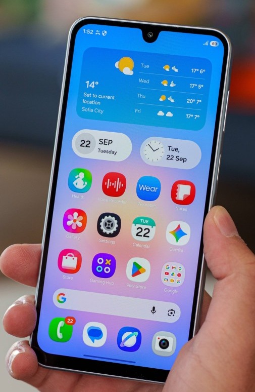 Samsung Galaxy A18 4G: экран Super AMOLED в работе