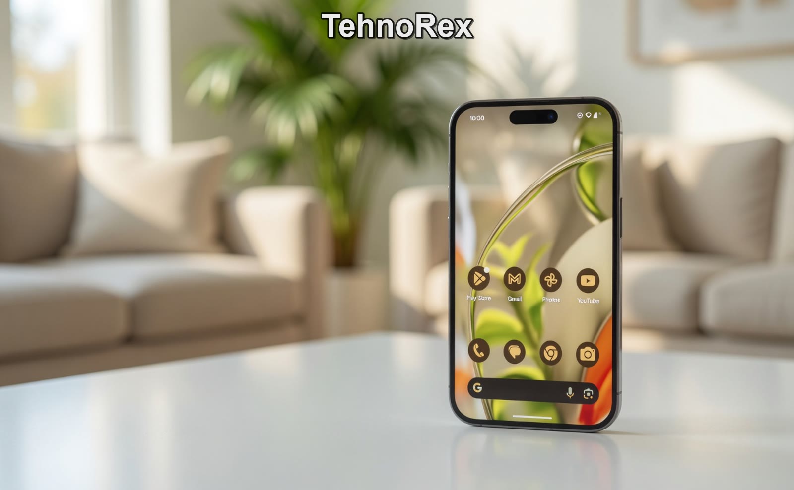 Google Pixel 9 Pro с включённым экраном