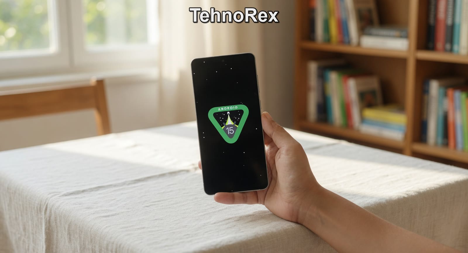 Galaxy S25 Edge с включённым экраном в руке