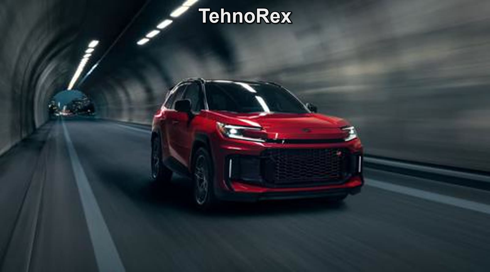 Кроссовер Toyota на дороге