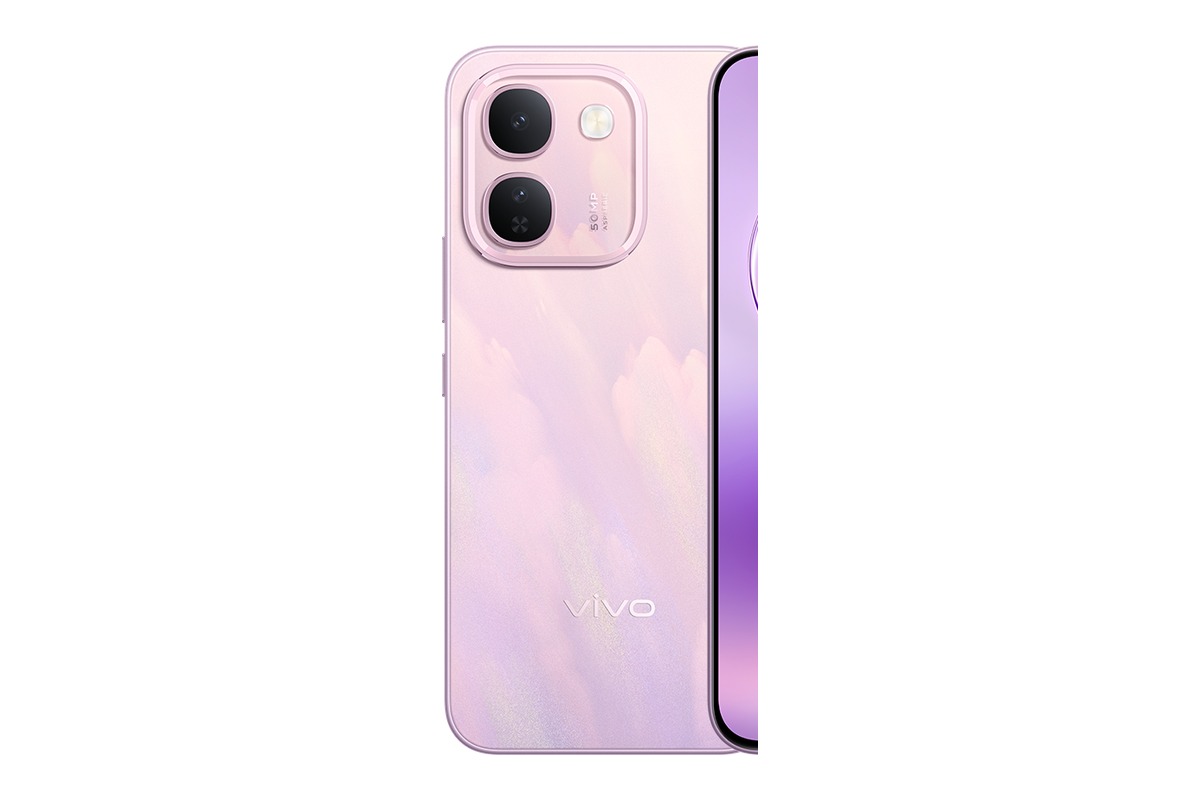 vivo V80: задняя панель в розовом цвете