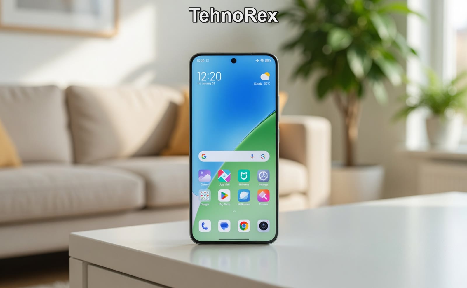 Xiaomi 15 с включённым экраном