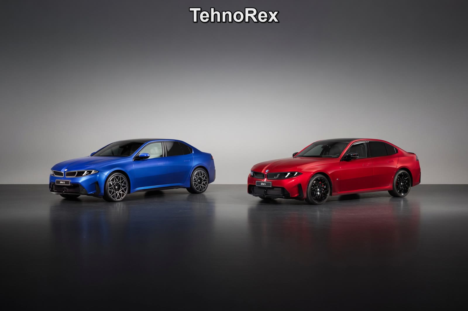 Электрический и бензиновый BMW рядом в студии