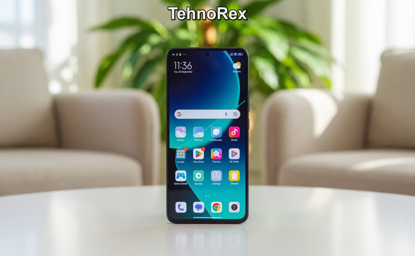 Xiaomi 13T с включённым экраном