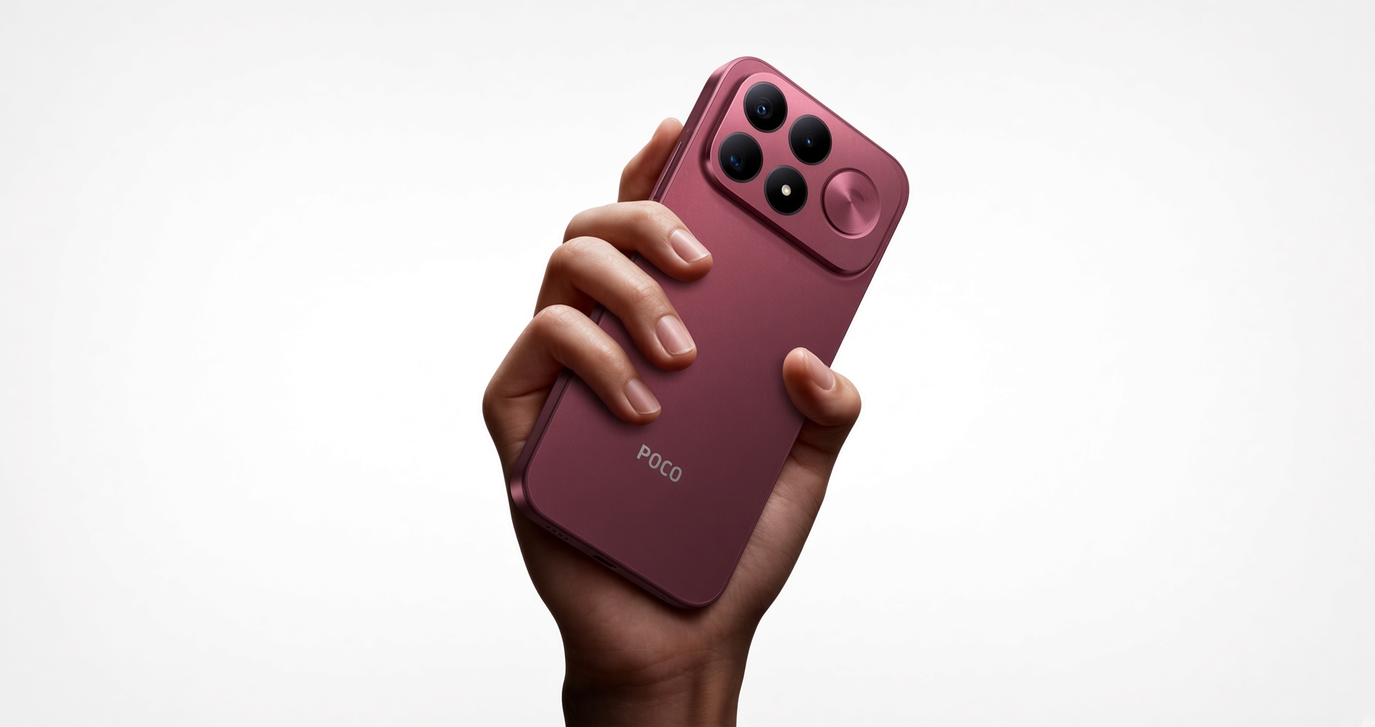 POCO F9 Ultra Dark Cherry в руке