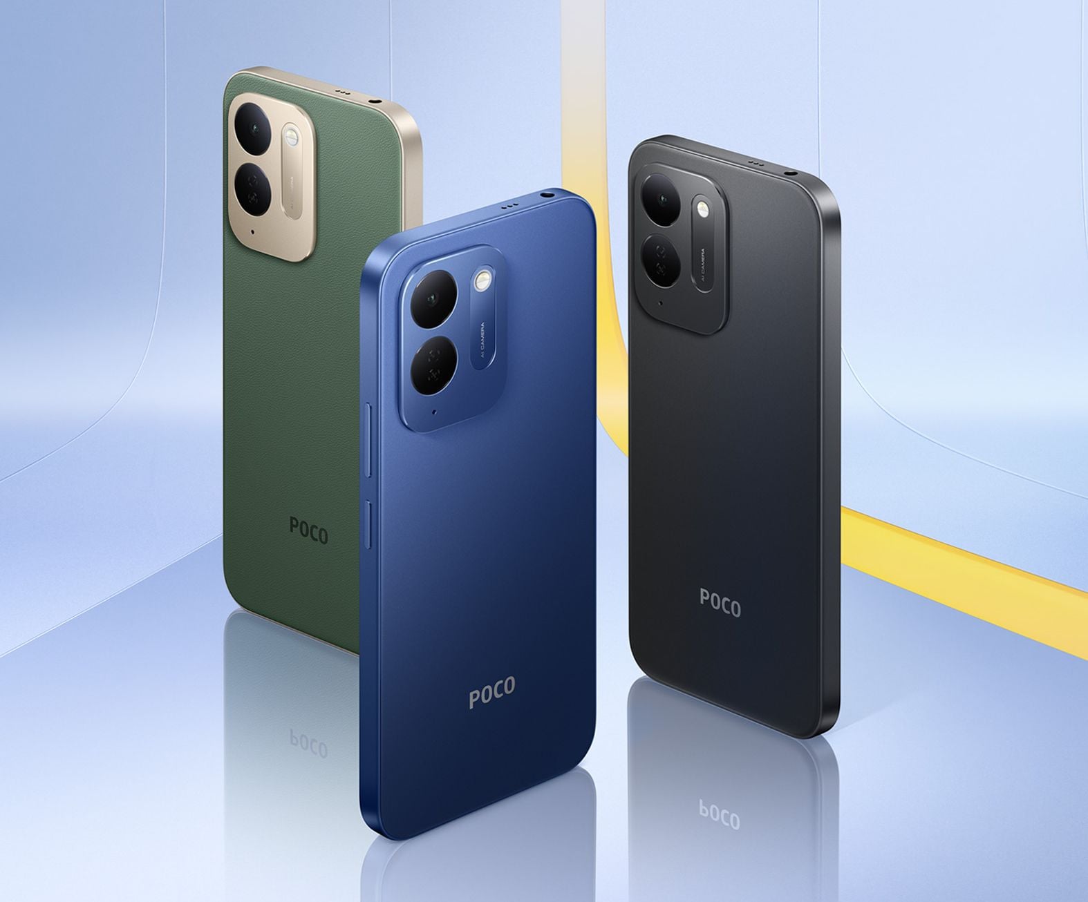 Poco C95 Pro: три расцветки корпуса, вид со стороны блока камер