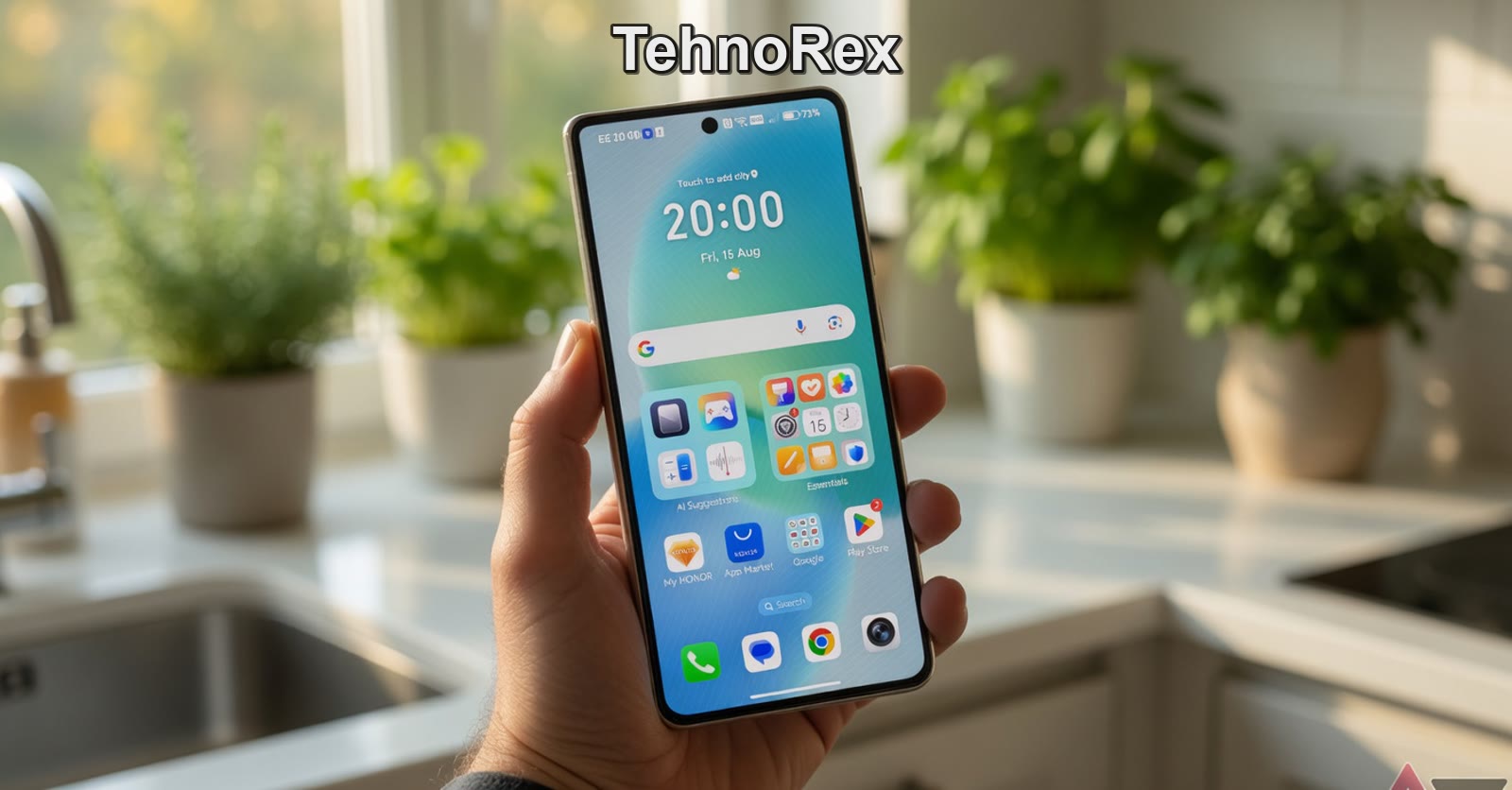 Honor Magic V5 с включённым внутренним экраном
