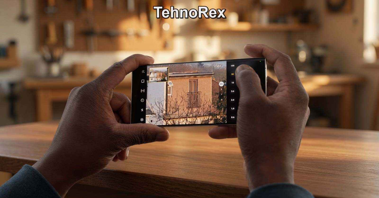 Galaxy S23 Ultra в руке, вид на тыльную панель