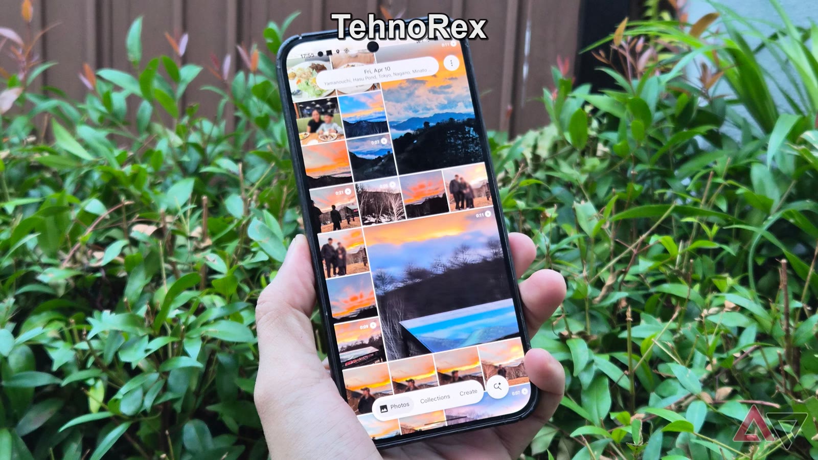Экран смартфона с редактором Google Photos