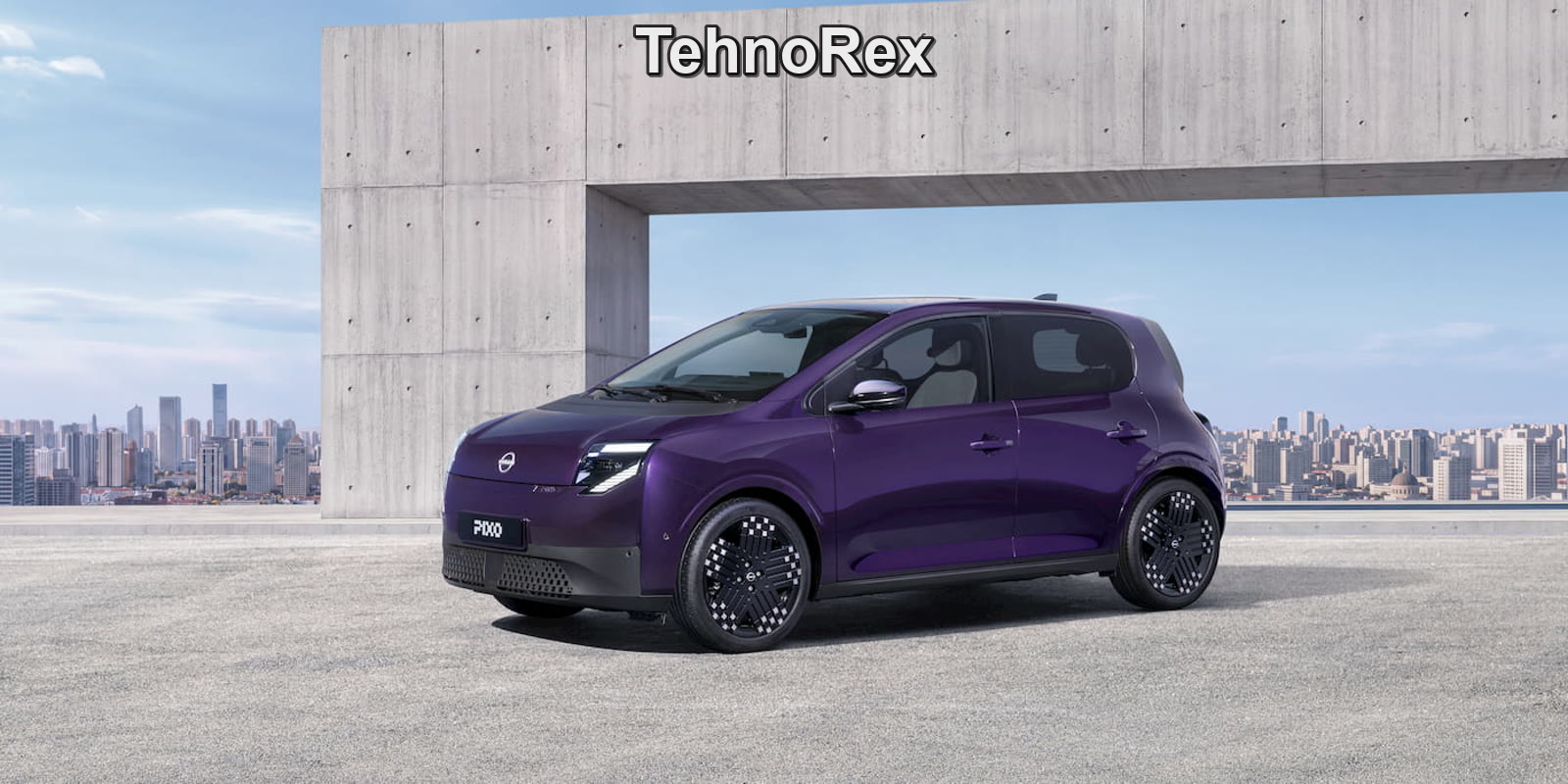 Электромобиль Nissan Pixo EV фиолетового цвета