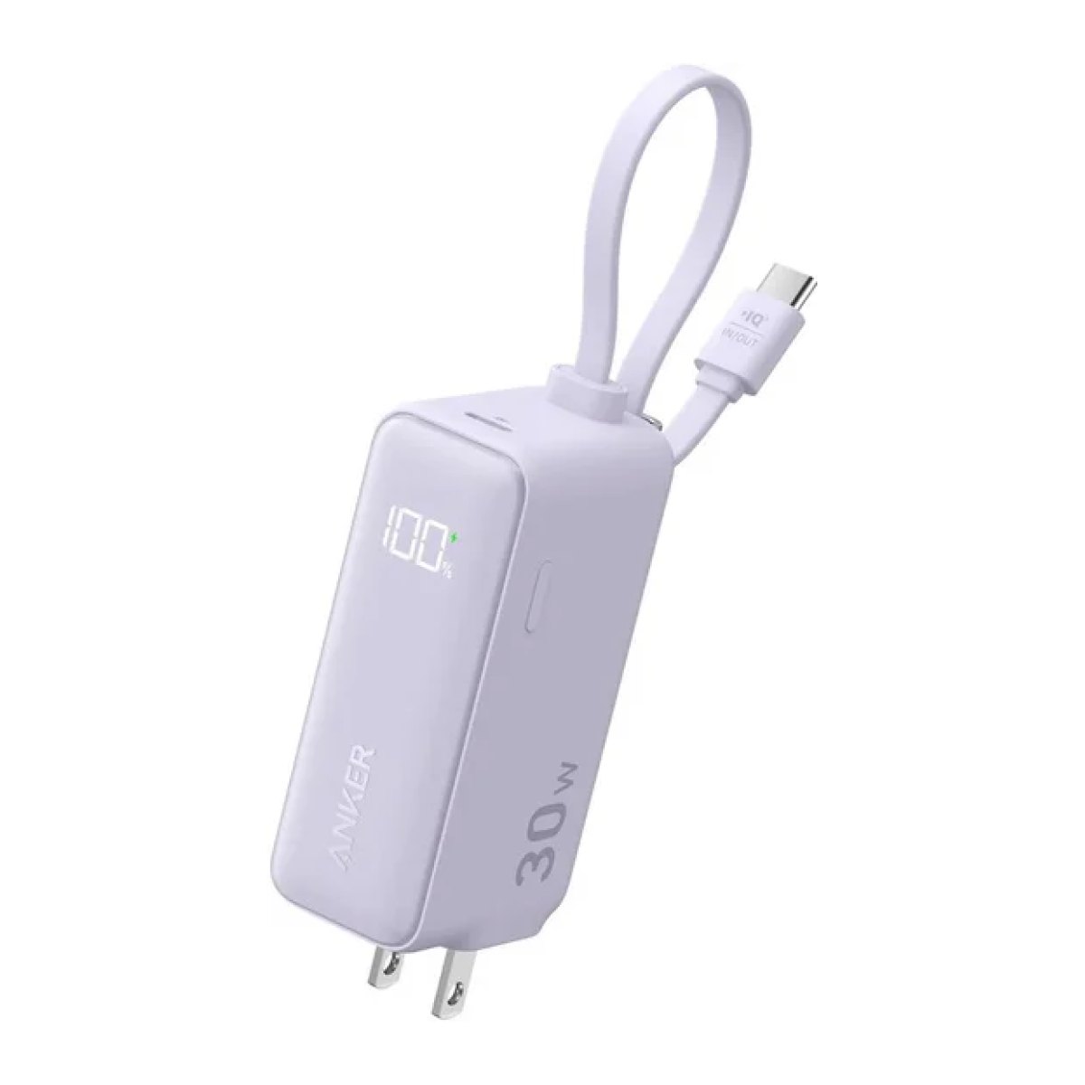 Anker Power Bank Fusion Built-In USB-C Cable A1636 30W 5000mAh