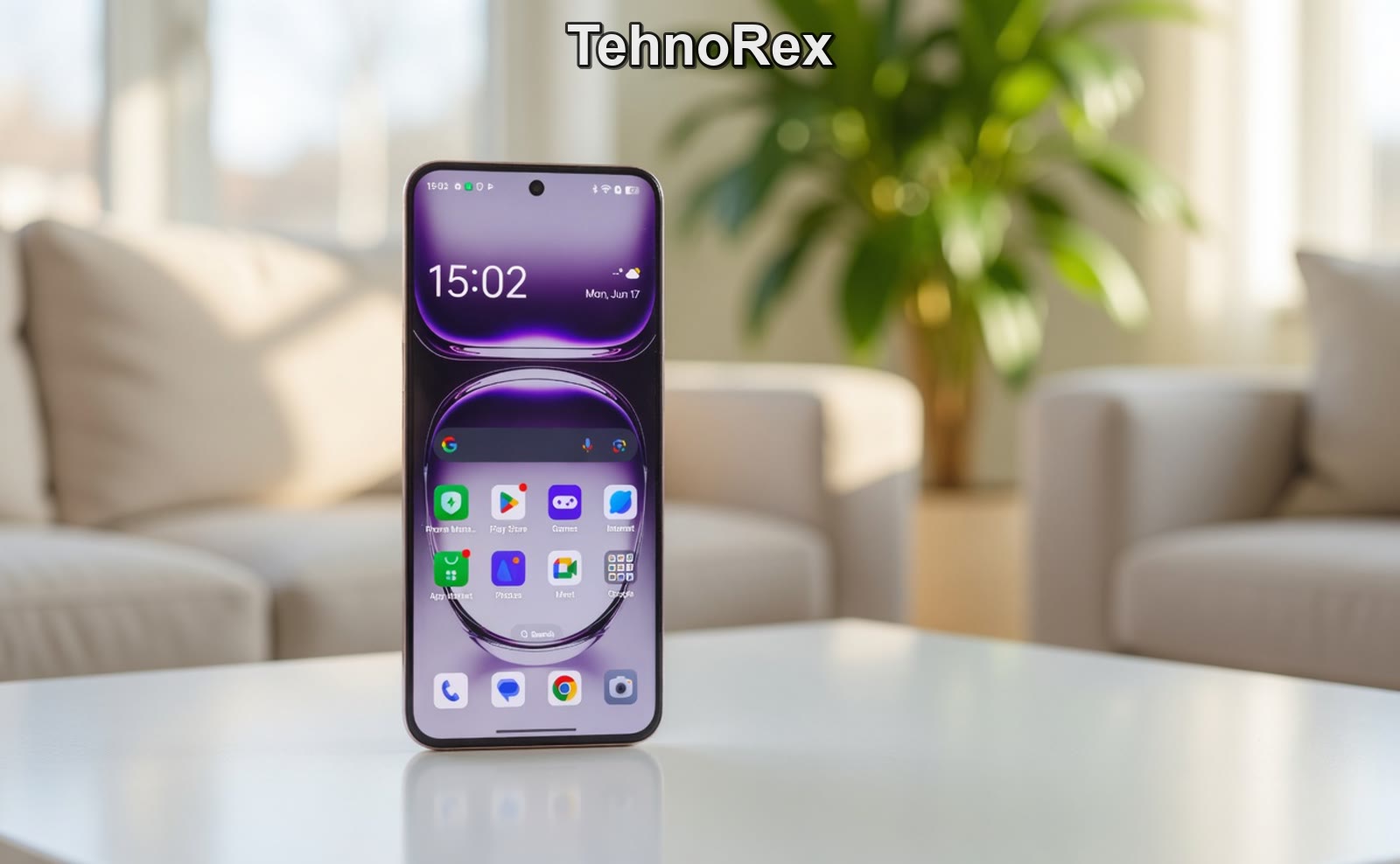 Oppo Reno12 Pro с включённым экраном