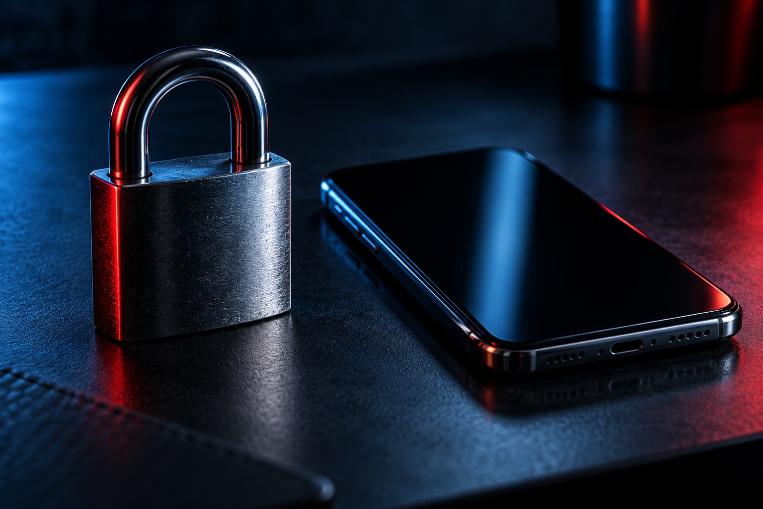 Замок и смартфон