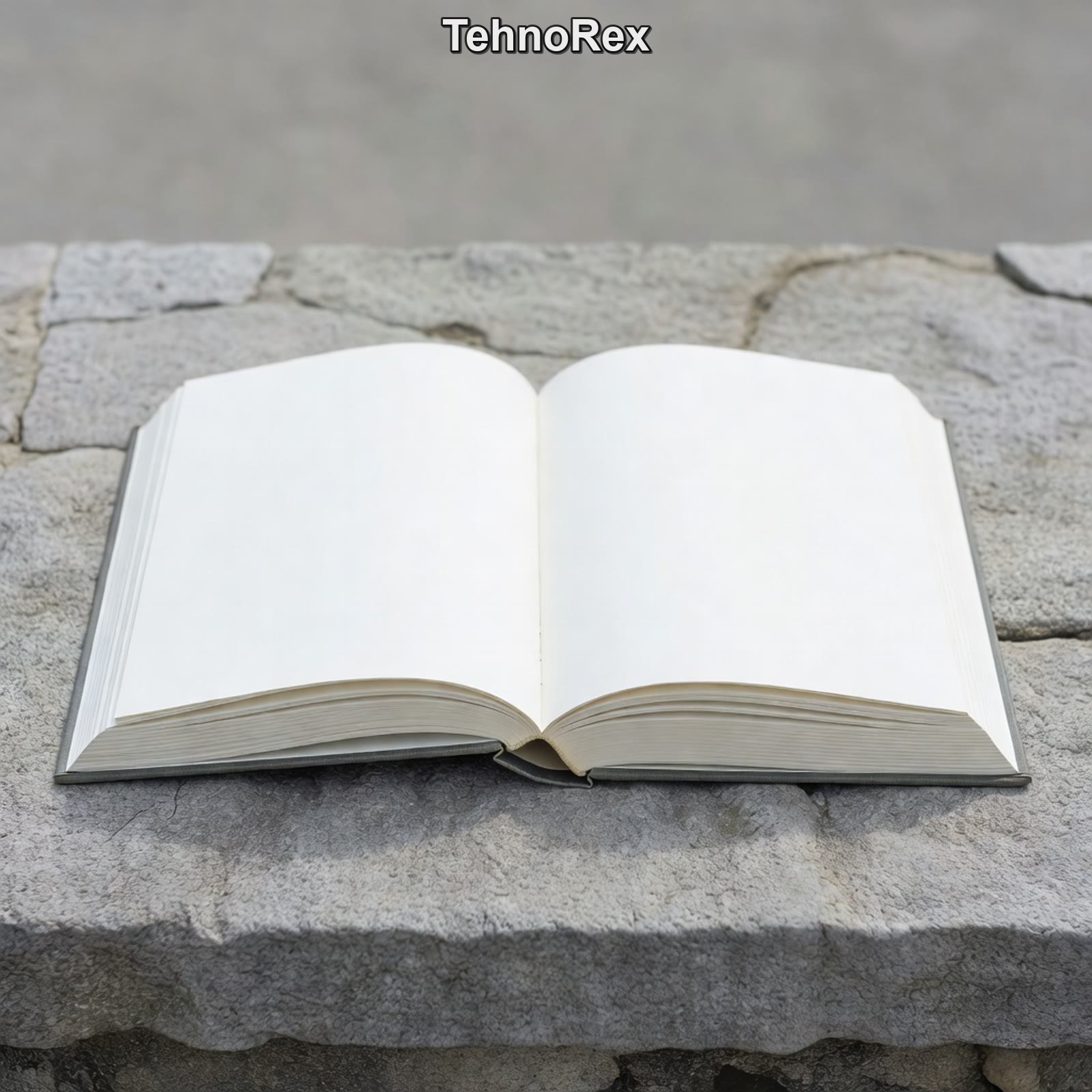 Раскрытая книга на каменном парапете