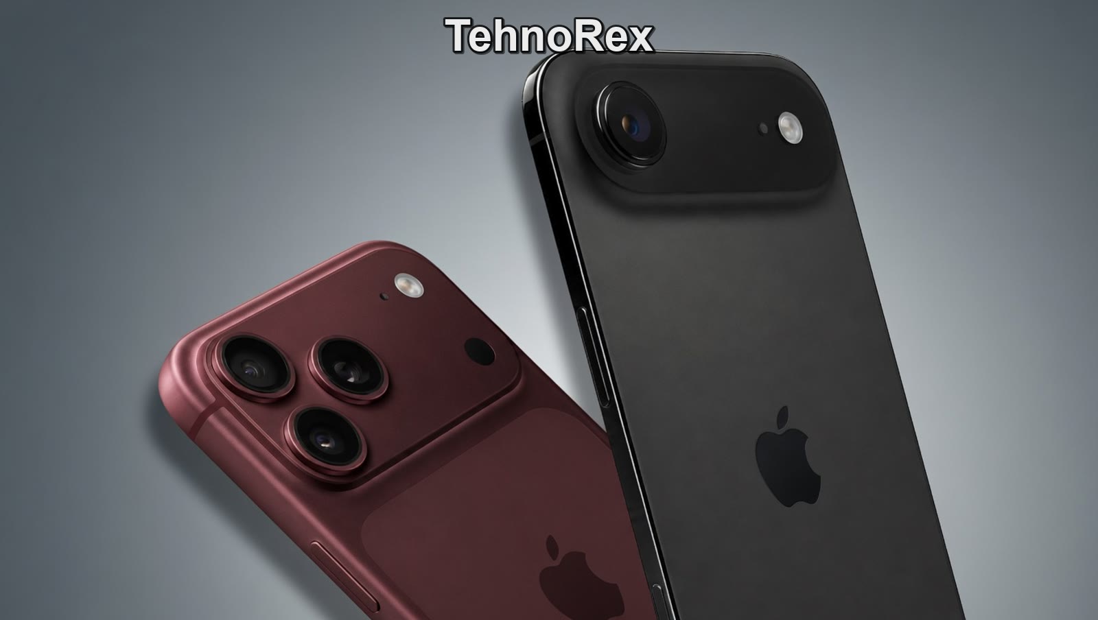iPhone Air и iPhone 18 Pro на нейтральном фоне