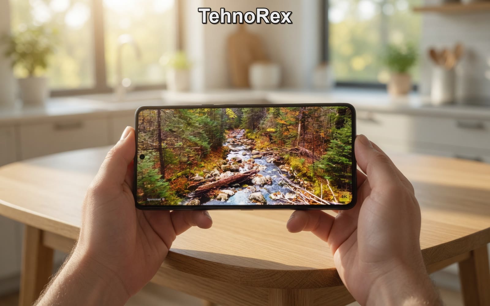 Asus ROG Phone 9 Pro в руках с включённым экраном