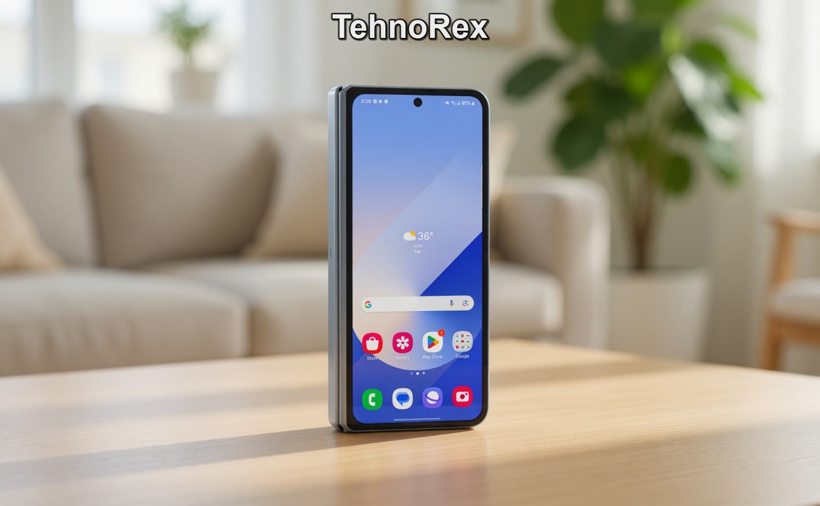 Samsung Galaxy Z Flip6 с включённым экраном