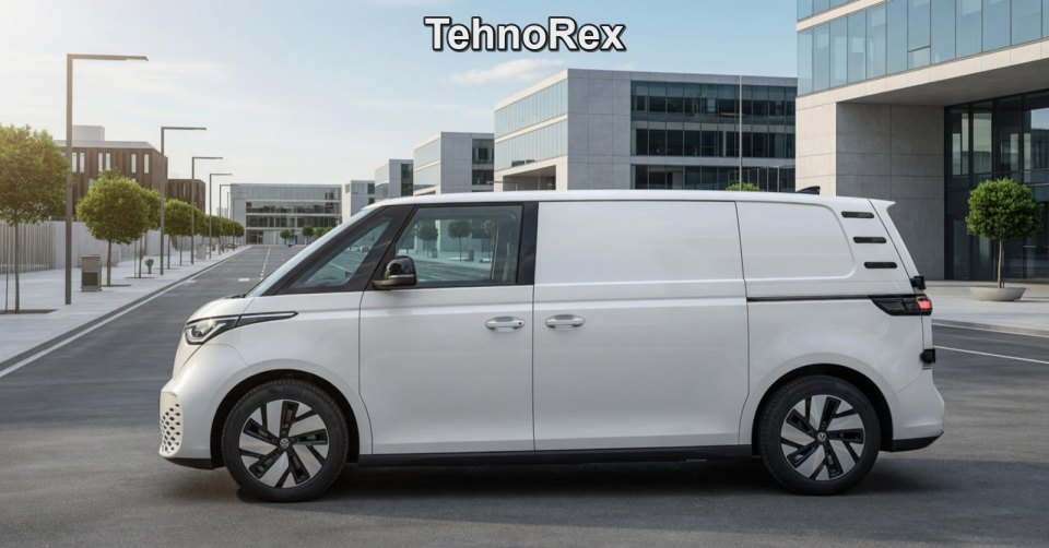 Volkswagen удлинила ID. Buzz Cargo: 86 кВт·ч, 335 л.с. и розетка на колёсах