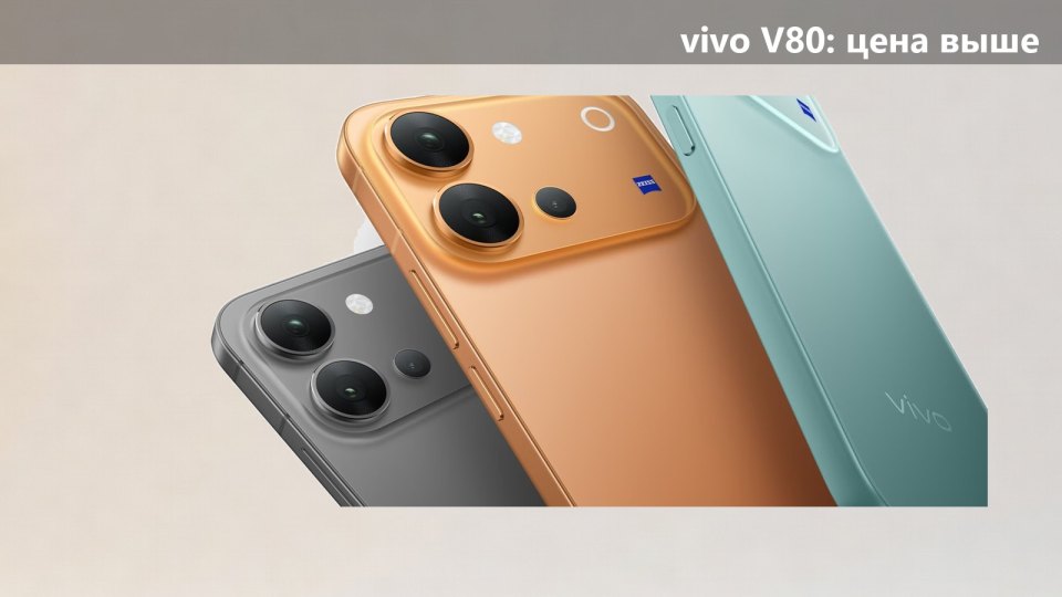 vivo V80 оказался дороже ожидаемого: утечка цен от 63 000 рупий