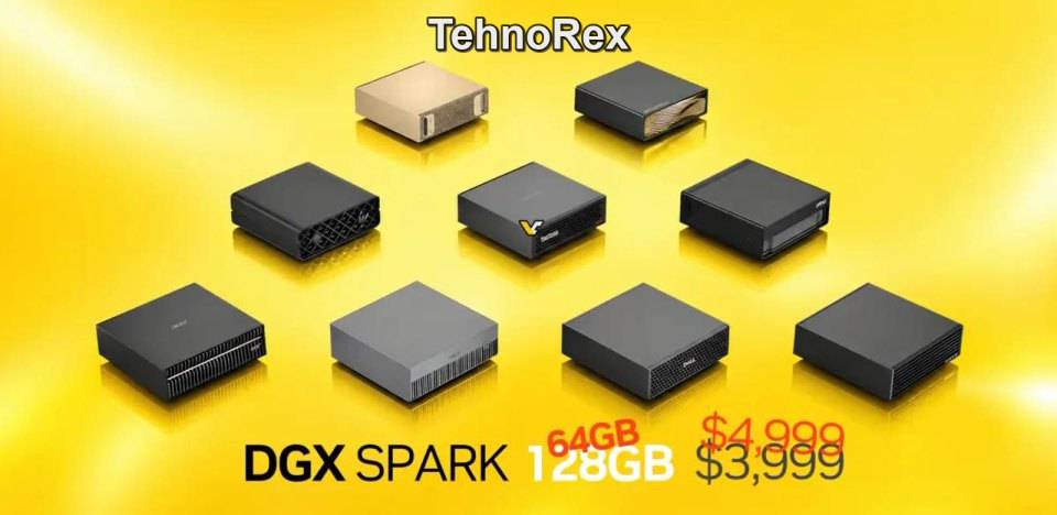 Nvidia выпустила DGX Spark на 64 ГБ, и он дороже стартовой версии на 128 ГБ