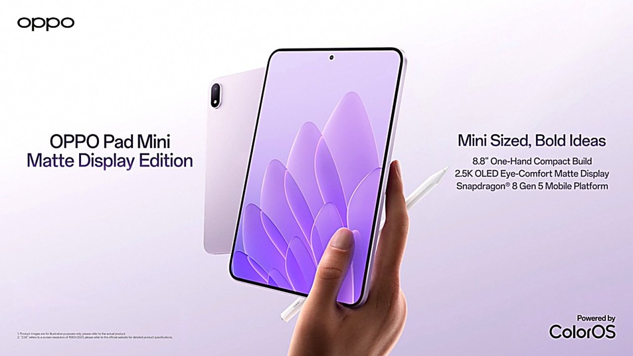 Oppo Pad Mini вышел в Индии: 8,8 дюйма и Snapdragon 8 Gen 5
