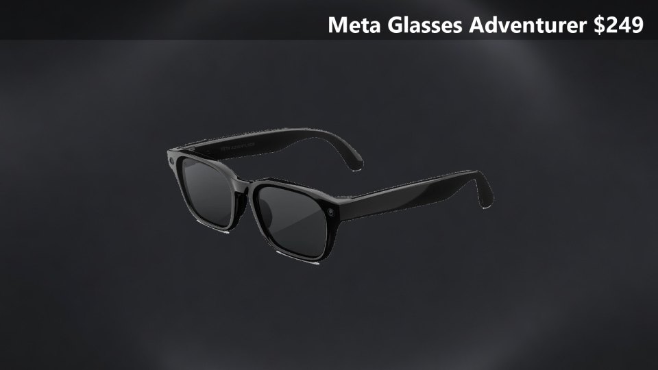 Meta Glasses Adventurer за $249: без чехла с батареей, продажи с 23 октября