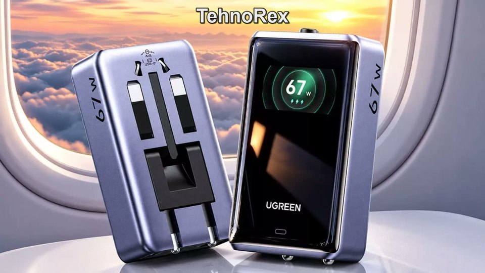 Ugreen 67 Вт с вилками на весь мир: два USB-C, экран и около $25