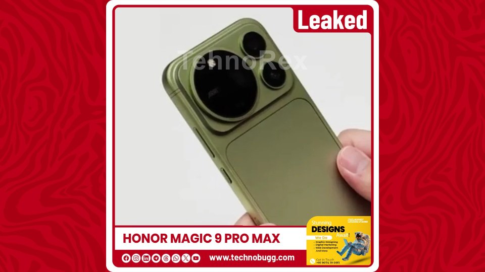 Honor Magic 9 Pro Max попал на видео до анонса: новый блок камер и зелёный корпус