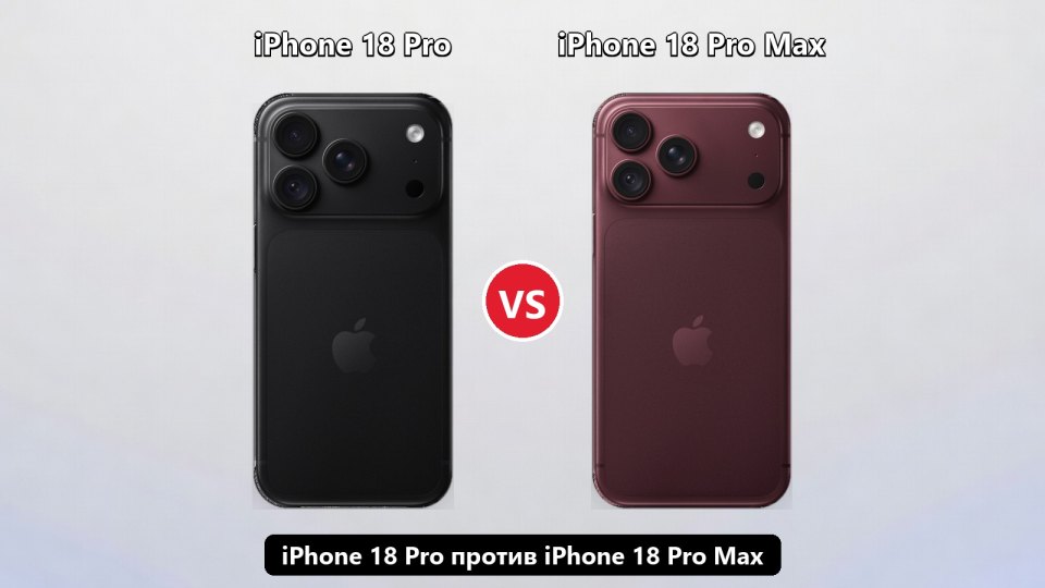 iPhone 18 Pro против iPhone 18 Pro Max: сравнение флагманов Apple