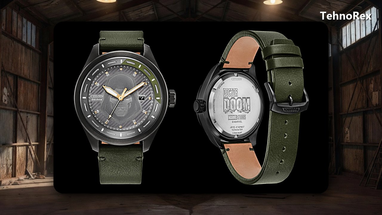 Citizen выпустила часы с Доктором Думом: Eco-Drive и зелёный ремешок за 495 долларов