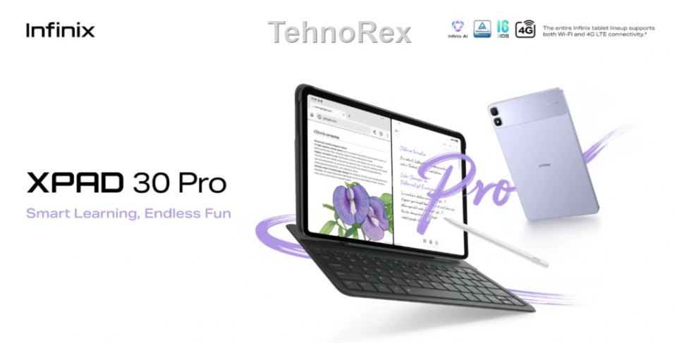 Infinix Xpad 30 Pro: планшет с экраном 2.5K и батареей 8200 мА·ч