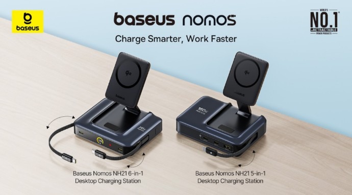 Baseus Nomos II Обзор: 245W и 160W зарядные станции с выдвижными кабелями и Qi2 — идеальный десктоп для твоих девайсов Baseus Nomos II Обзор: 245W и 160W зарядные станции с выдвижными кабелями и Qi2 в США | Tehnorex.by