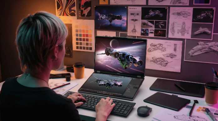 Ноутбук с 3D без очков и двумя экранами: Lenovo показала будущее для дизайнеров Lenovo Yoga Book Pro 3D: ноутбук с двумя OLED и 3D без очков